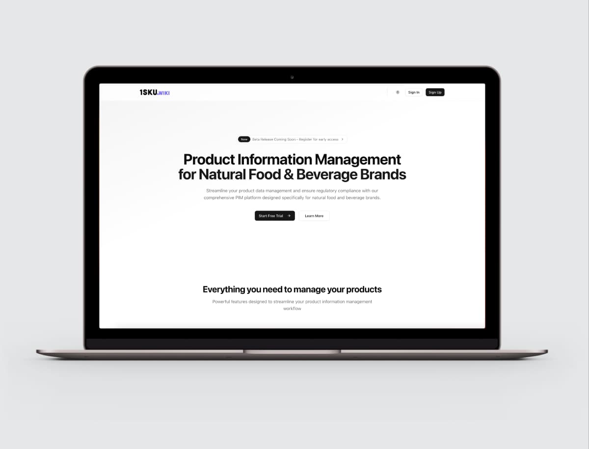 1SKU.wiki Product Information Management System
